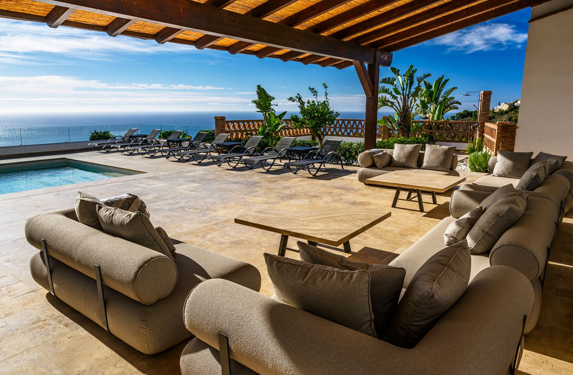 The sea view from Villa Naranja's pool.
